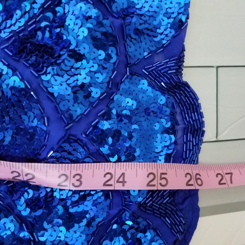 Alyce Designs Blue Sequin Top 16 - Picture 9 of 11